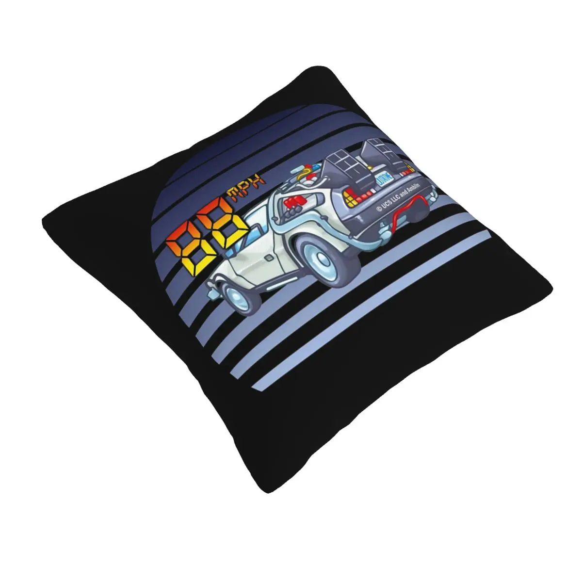 DeLorean Back To The Future Square Pillowcase Pillow Cover Cushion Decor Comfort Throw Pillow for Home Bedroom
