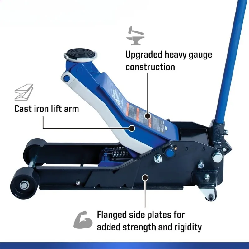 home.3.5 Ton Speedy Lift Low Profile Floor Jack - Efficient and Safe Lifting for Your Vehicle, Lowering Speed Control | MP017003