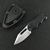 Premium Straight-Edge Fixed Blade Necklace-Style Multi-Tool Pocket-Sized Everyday Carry Includes ABS Plastic Sheath G10 Handle