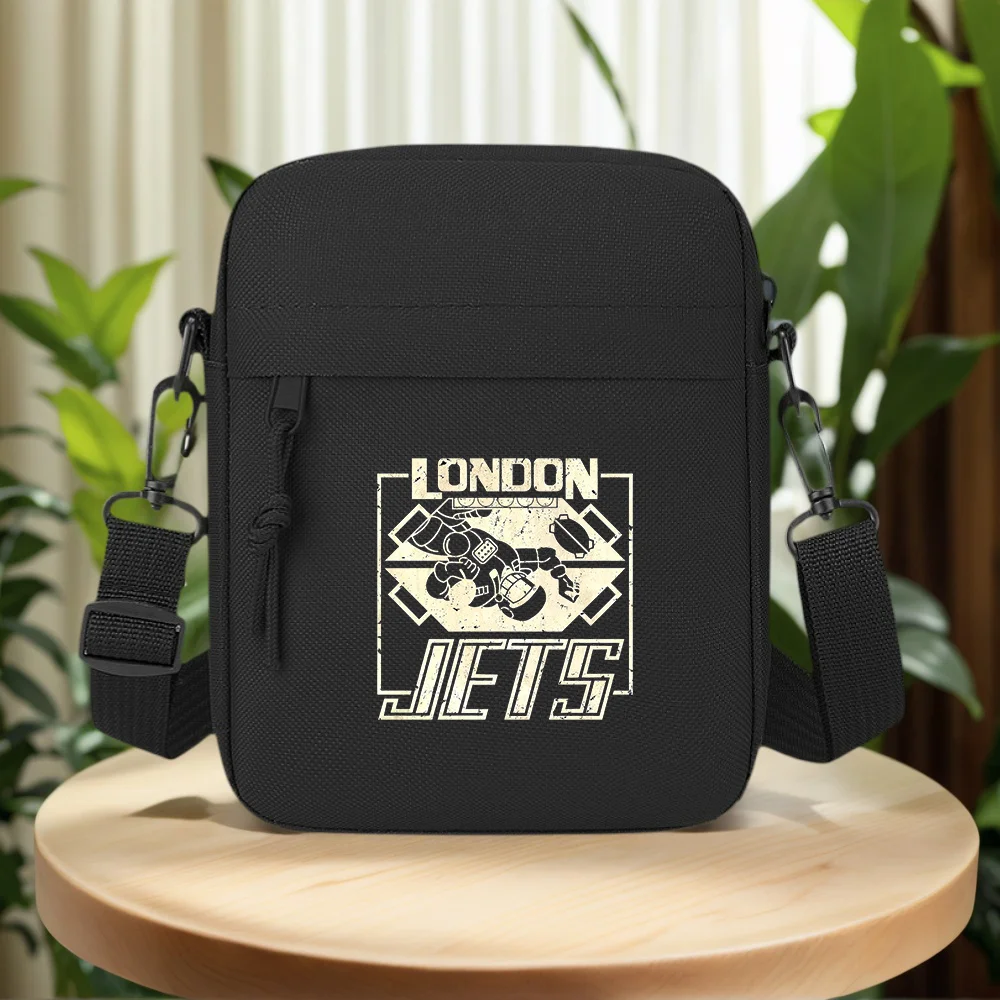 Football player  design with jet. Men Crossbody Bag Single Shoulder Women Cartoon Anime Film Printing Design Unisex