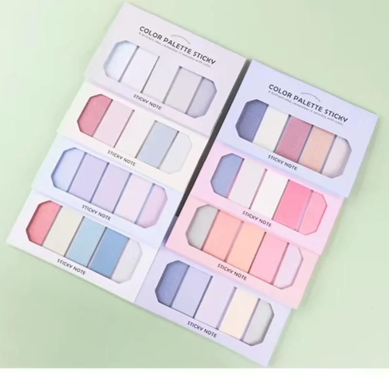 100pcs Notes Cover Gradient Sticker Gradient Sticky Scrapbook 138*93MM Small Notebooks Color pack message Notepad Color