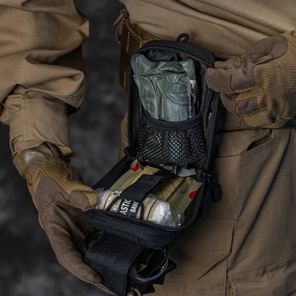 EDC First Aid Kit ，Rhino Rescue IFAK Trauma Kit With Molle, Tactical Pouch with Tourniquets, Bandage For Survival