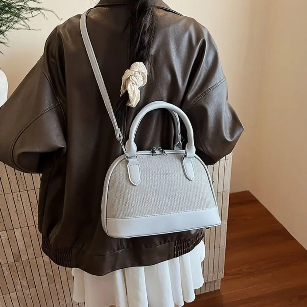 

PU Leather Women Shoulder Bag Korean Style Portable Mini Shell Travel Bag Ins Style Handbag Ladies Crossbody Bag Vacation