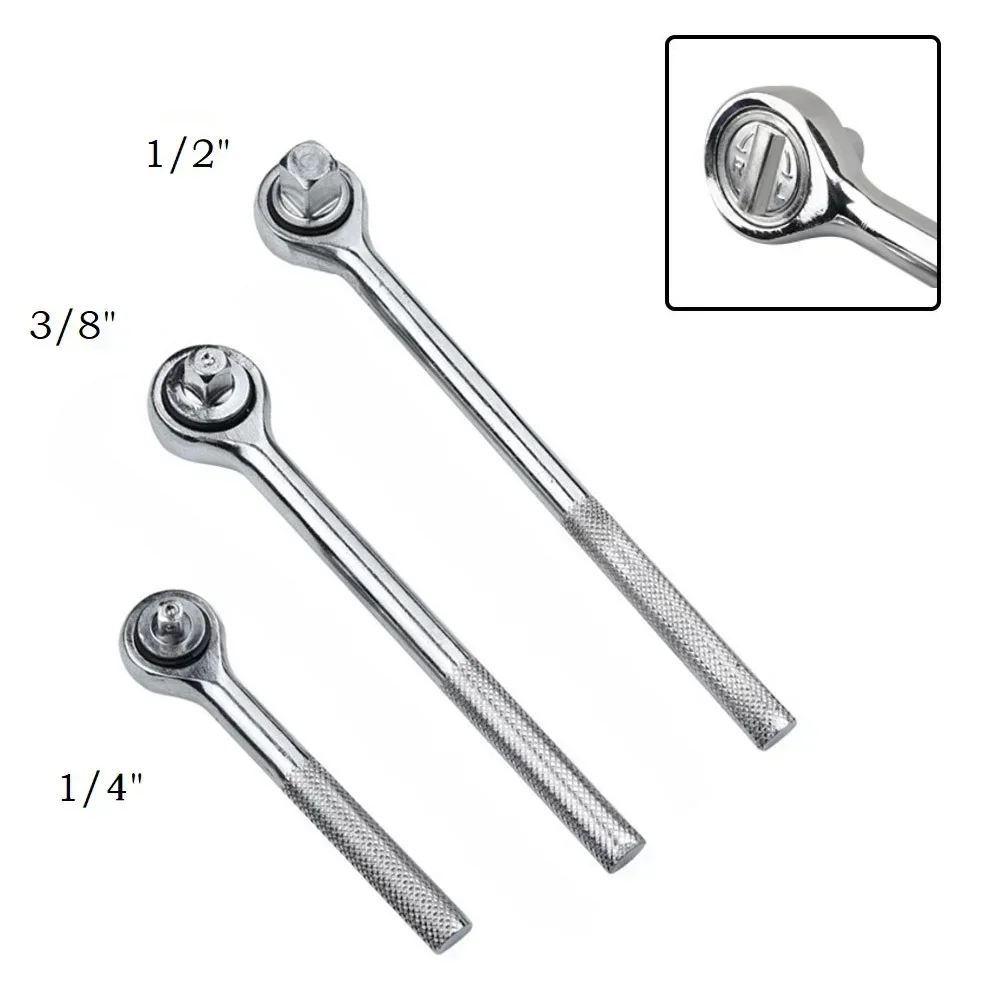 1/4 3/8 1/2 High Torque Ratchet Wrench Socket Quick Release Square Head Spanner Screwdriver Bit Tool Ratchet Handle Wrench