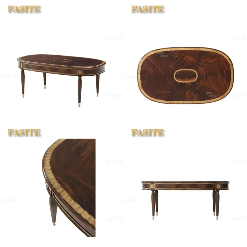 For Roman Column Round Coffee Table European Court Carving Living Room