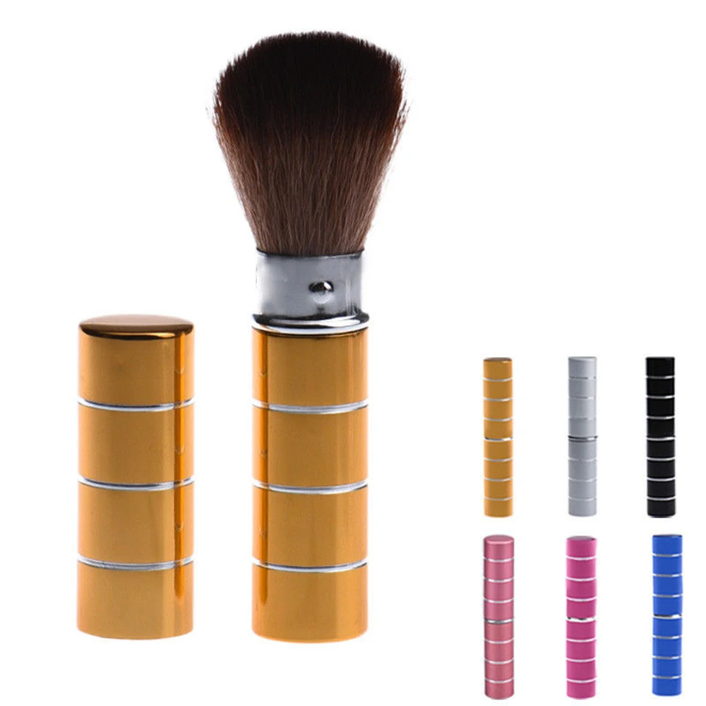 1PC Pro Intrekbare Dome Blush Brush Aluminium Oogschaduw Foundation Gezichtsborstels Make-up Cosmetische Gereedschappen