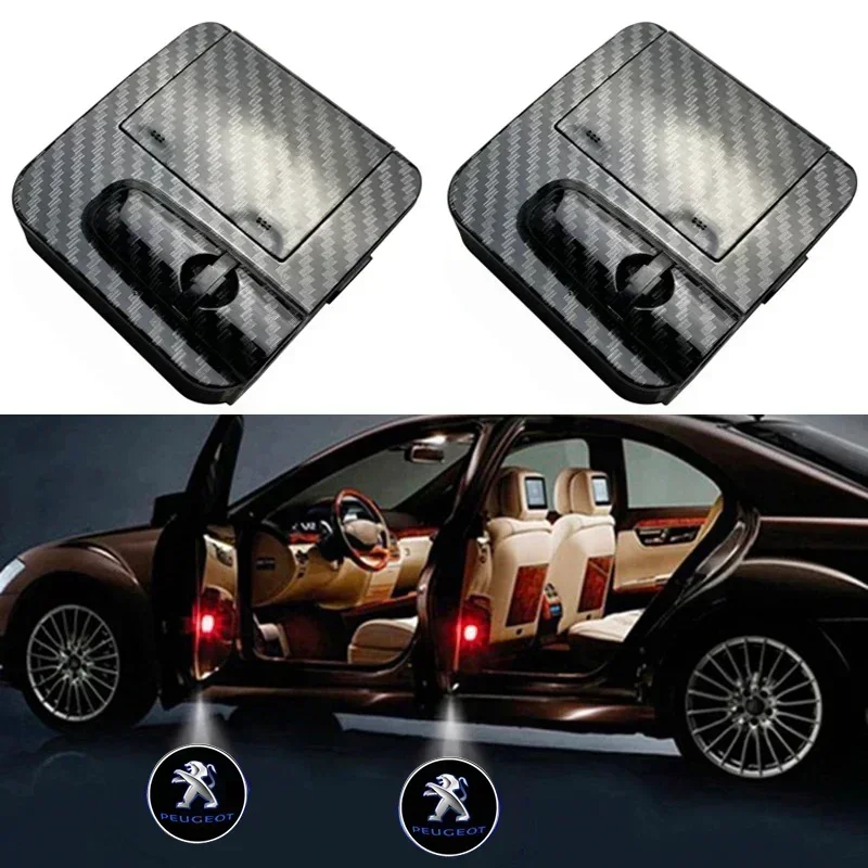 2025 New Best→LED Car Door Welcome Courtesy Lamp Projector Light For Peugeot 308 206 207   Partner 3008 4008 2008 5008 4007 6008