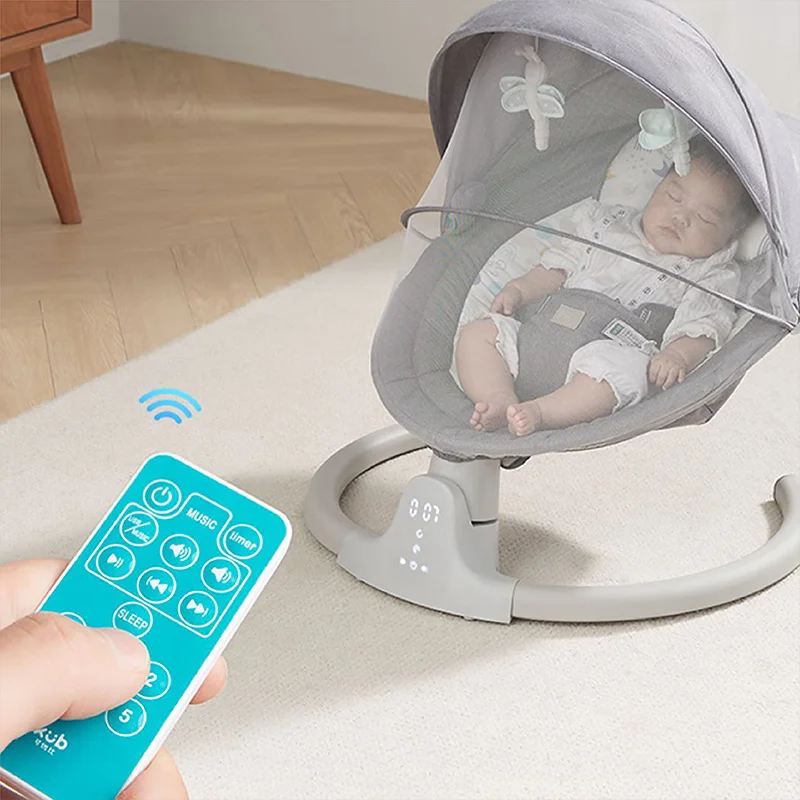 Bluetooth Remote Control Music Baby Trampoline Automatic Swing Baby Electric Rocking Chair Rocker