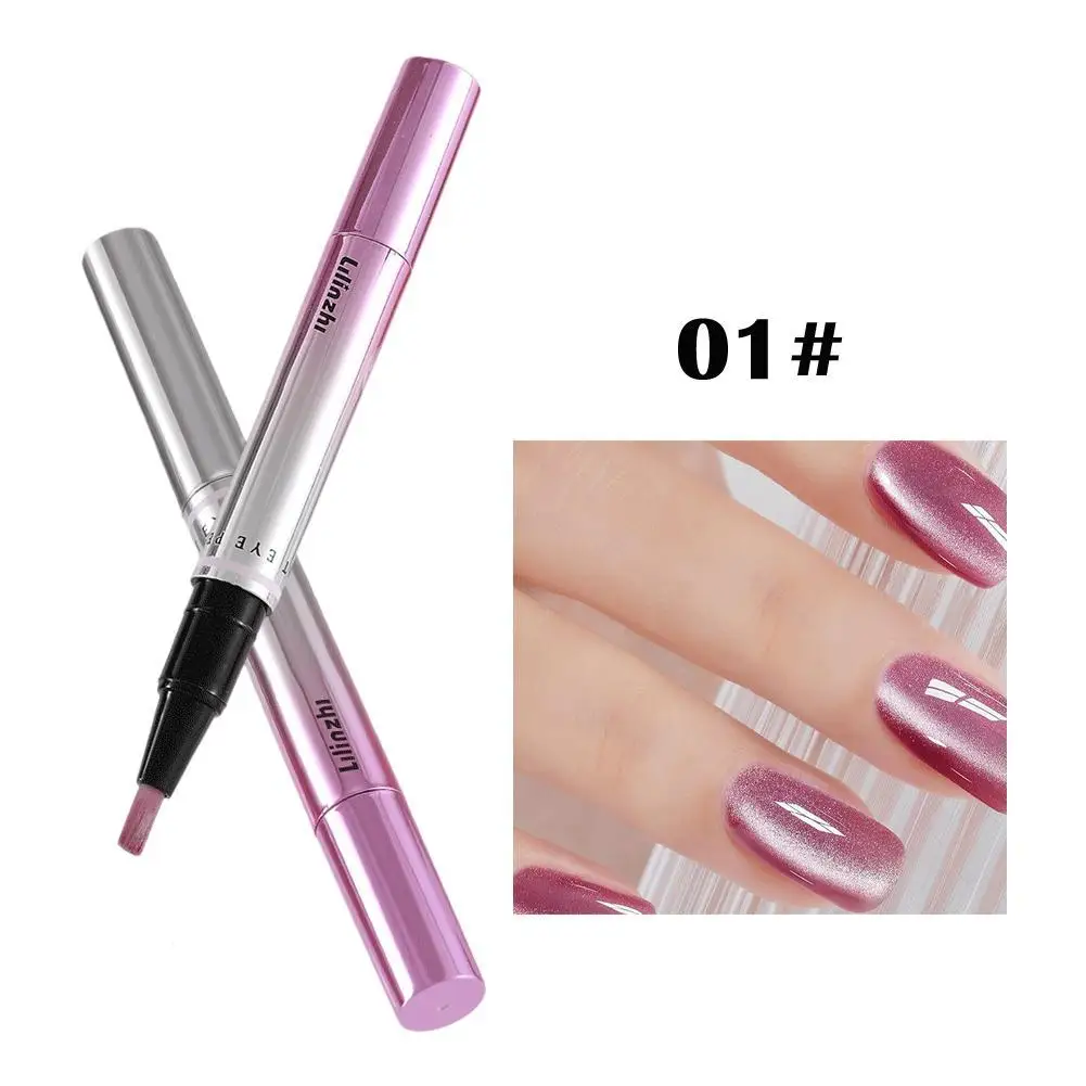 7-in-1 Cat-Eye-Nagelgel-Stift mit eingebautem Magnet und pflegendem Serum für die Fingerspitzenpflege, langanhaltend glänzendes Nagelkunst-Maniküre-Werkzeug – Detail 1
