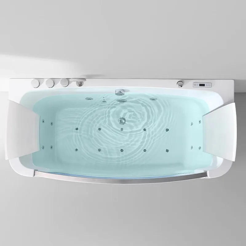 อ่างอาบน้ำอะคริลิกแบบนวดตัว, อพาร์ทเมนต์ขนาดเล็ก โฮมสเตย์ บ้านกระจก อุณหภูมิคงที่ แบบตั้งพื้น ขอบสามด้าน