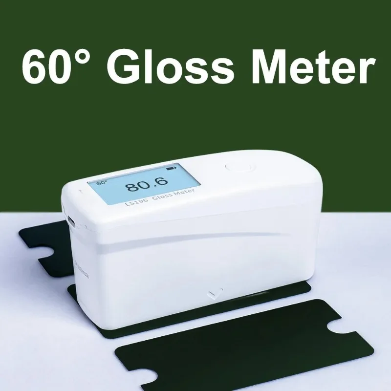 LS196 60 Degree Gloss Meter High Precision Glossmeter for Paint Ink Ceramic with Surface Cleaning Measurement