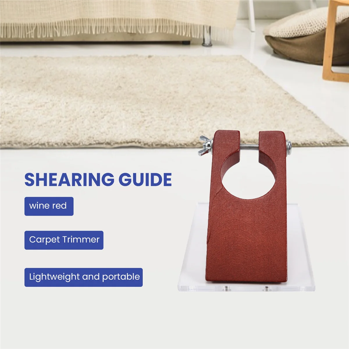Shearing Guide for Carpet Trimmer Guide to Keep Your Rug Surface Uniform, Solid Acrylic Shearing Guide for Rug Tufting