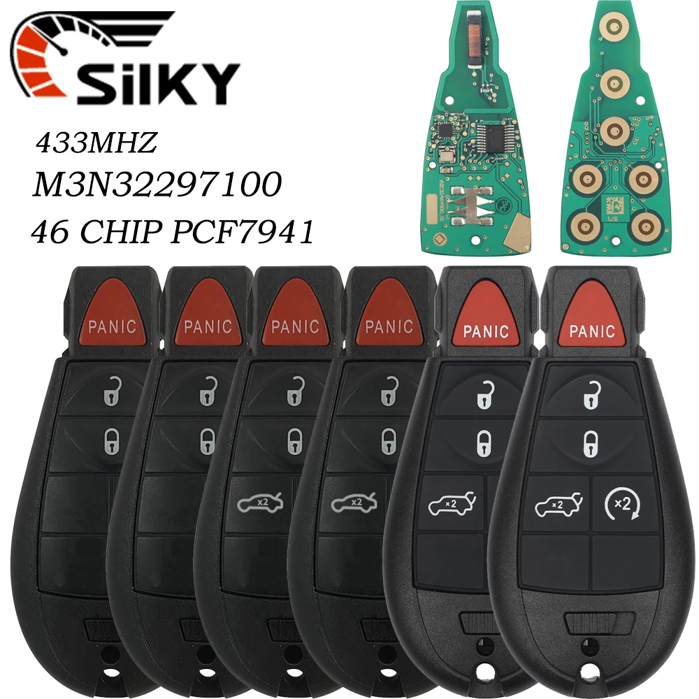 

SilKY M3N32297100 Дистанционный ключ для Dodge Dart 2012 2013 2014 2015 2016 433 МГц ID46 PCF7941 Автомобильный брелок 56046773AA 56046771AA