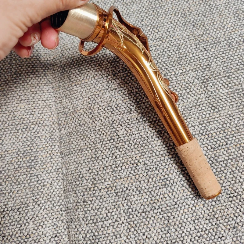 الساكسفون الساكسفون منحني الرقبة منتصف المدى قطرة الصوت e منحني الرقبة القهوة الذهب الساكسفون الموضوع صوت جيد #5