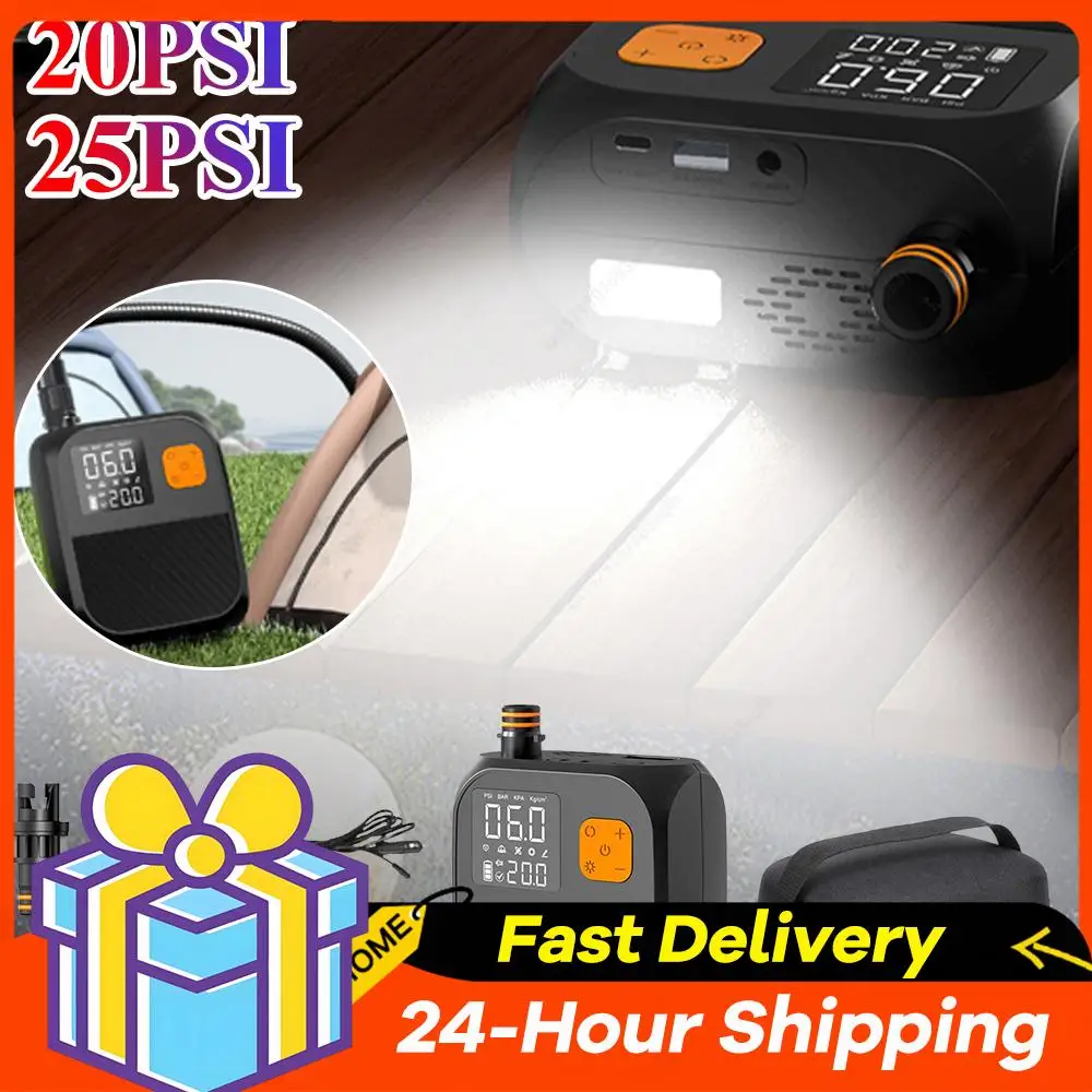 

SUP Boat Accessories 25PSI High Pressure Portable Air Compressor Stand Up Paddle SUP Pump Electric Air Pump