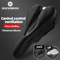 ROCKBROS Memory Sponge Bicycle Saddle Hollow Breathable Comfortable Soft MTB Road Bike Seat Cushion Cover Cycling Accessories