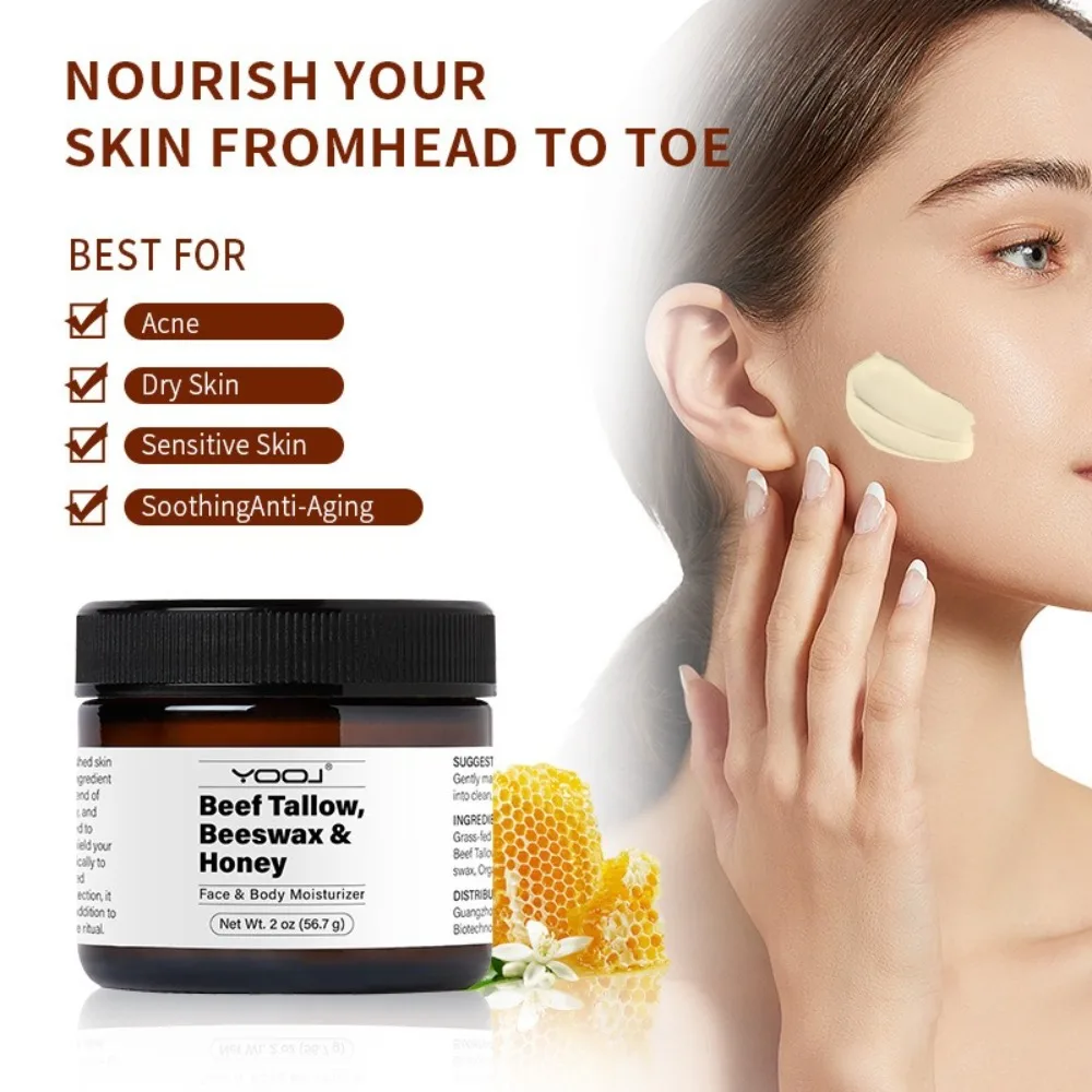 Effective Gentle Beef Tallow Beeswax Brightening Refreshing Moisturizing Cream Hydrate Body Moisturizer Face Moisturizer