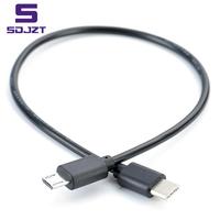 Type C USB-C To Micro USB Cable Micro B USB Type C Cord Male To Male 30/100cm Fast Charge Data Cable