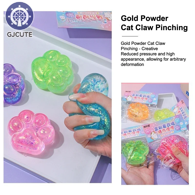 Cute Cartoon Cat Paw Squishy Toy Soft Mochi Squeeze Toy Slow Rebound Stress Relief Toys Stress Release Hand Relax Gifts