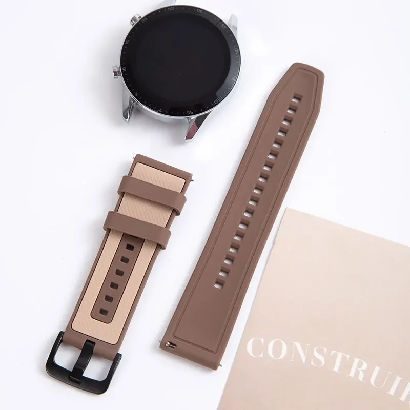 حزام سيليكون لساعة سامسونج جالاكسي 7 6 5 4 باند 40 44 ملم كلاسيك/نشط/جير S3 فرونتير 20 22 ملم رياضي لـ Amazfit GTS 2 3 4 #3