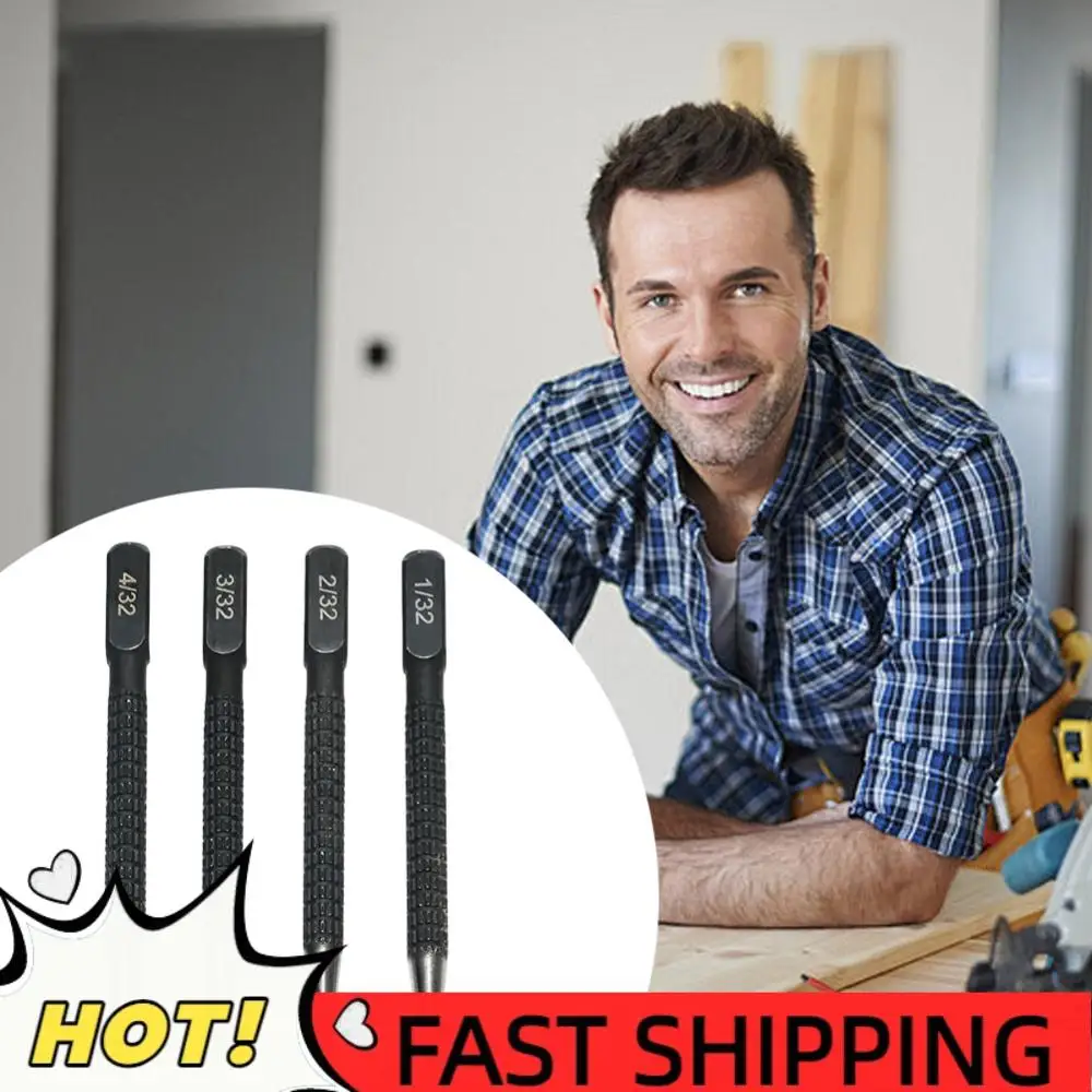 Alloy Steel Non Slip Center Punch Metal Wood Marking Drilling Tool Nail Setter Punch And Center Punch Set for Plastic Wood Metal