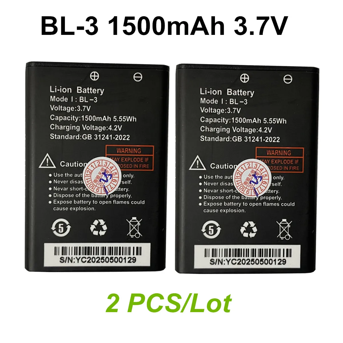 2Pcs/Lot BL-3 Batte… - image