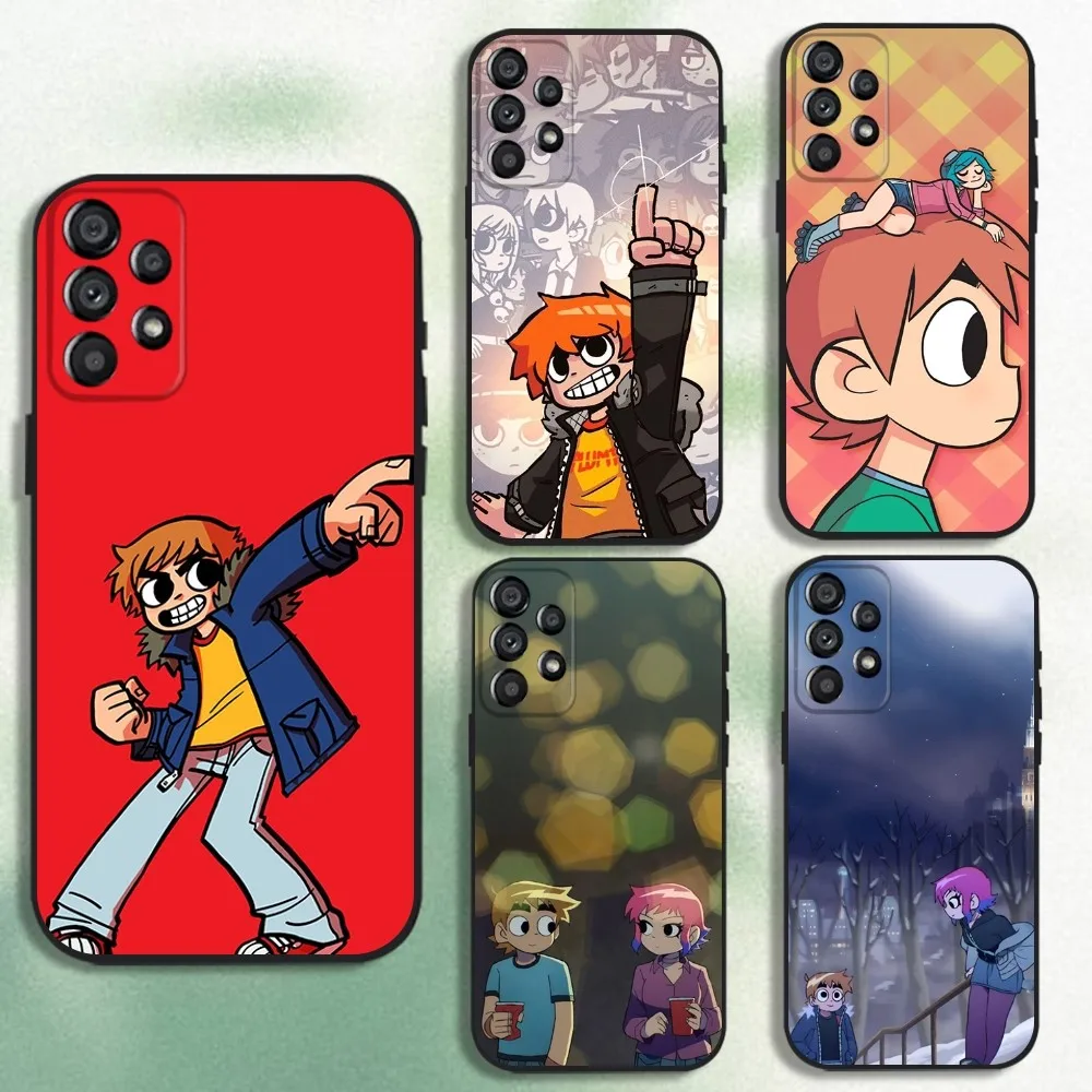 

Cartoon Scott Pilgrim Phone Case For Samsung Galaxy A20,A21s,A22,A31,A32,A52,A53,A72,73,A80 Soft Black Cover