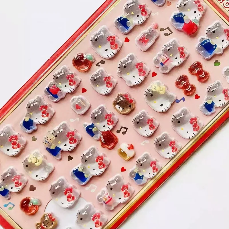 **Cartone animato simpatico personaggio 3D gelatina adesivo giocattoli telefono adesivi decorativi in cristallo fai da te carte di Natale adesivi decorativi regali