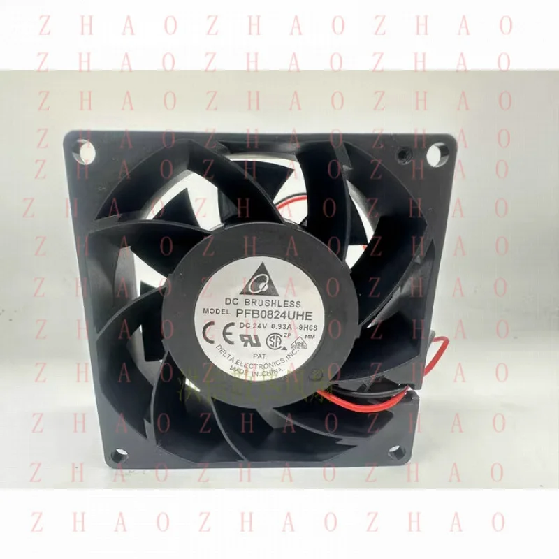 

L+ 1PCS for Delta PFB0824UHE DC24V 0.93A 2-wire cooling fan 80×38mm