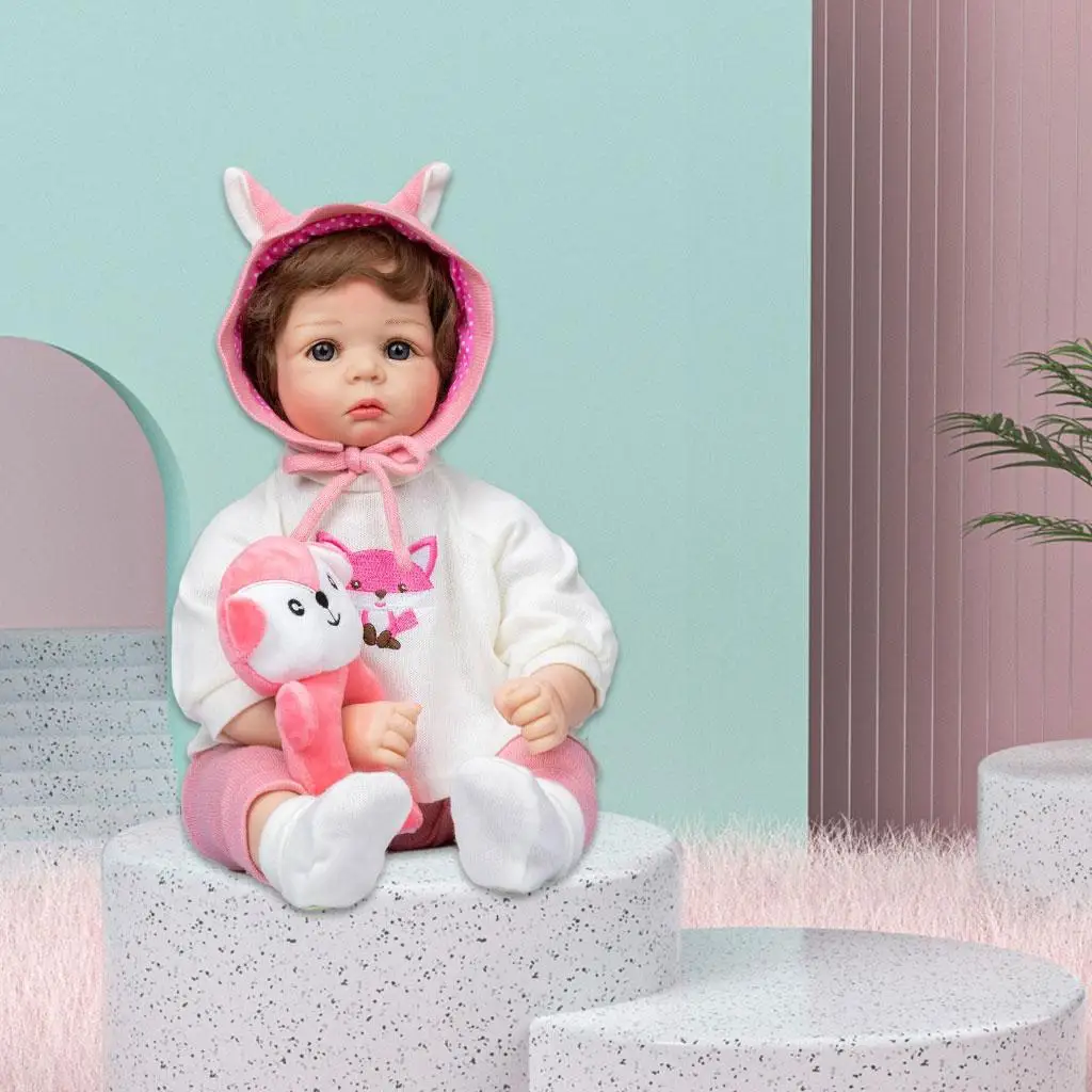 

Симпатичная кукла реборн, силиконовая кукла для новорожденных, утяжеленное тело с одеждой