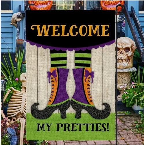 حذاء ساحرة بعلم الحديقة مقاس 12 × 18 بوصة FFLCCE ZZA