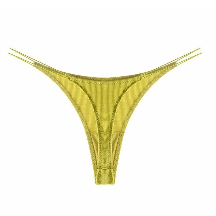 European and American new card thin thread cotton women's sexy T-pants thin belt comfortable breathable thong