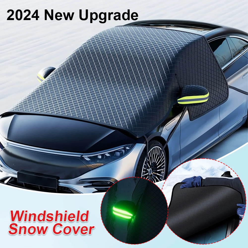 Windshield Universal Winter Car Snow Cover Automobile Sunshade Snow Blocking Waterproof Exterior Covers For SUV Pickup MPV