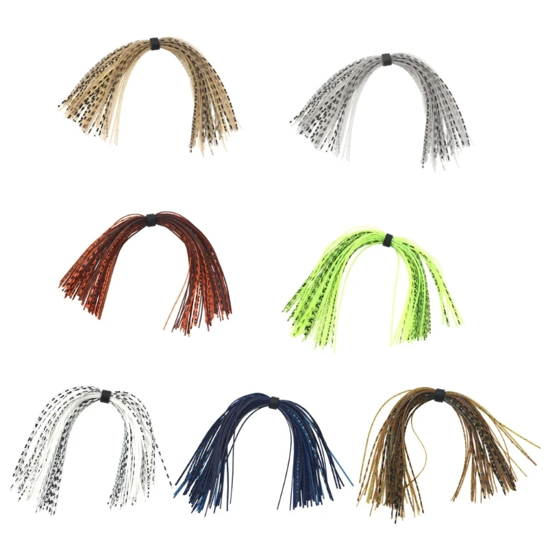 5 Bundles 220 Strands Fishing Lures Skirt Replacements for Lures Fishing Baits