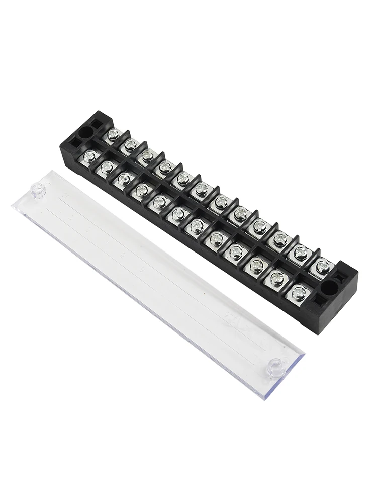 TB2512L 600V 25A Screw Terminal Strip 12Position Double Row Terminal Block Insulated Copper Plate Combination Screws