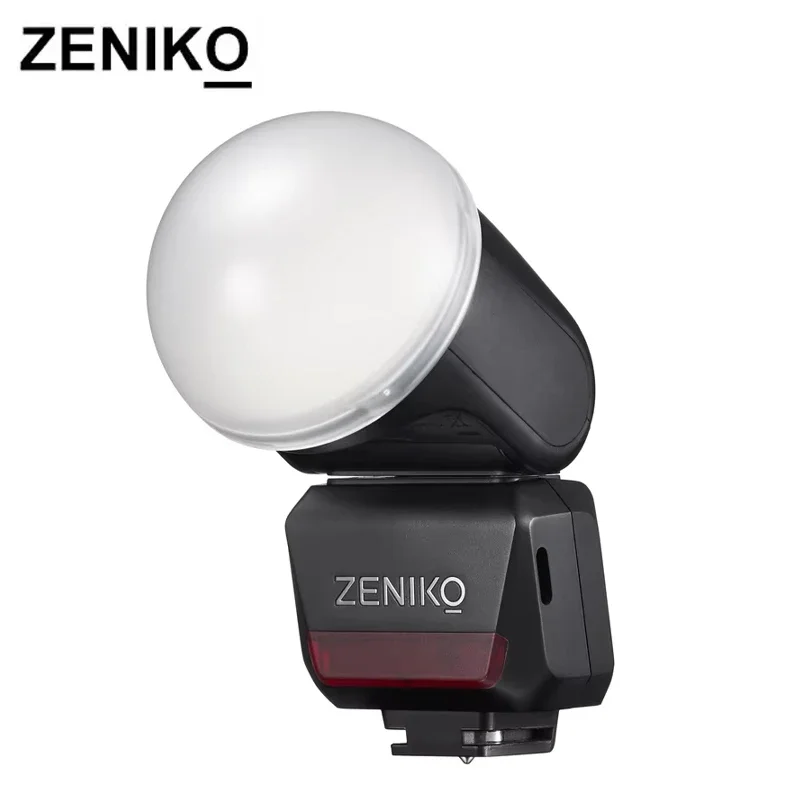 ZENIKO RF12 M On-Camera Flash 90° Tilt 270° Rotation Round Light Effect Portable for Canon Sony Nikon Olympus DSLR Cameras