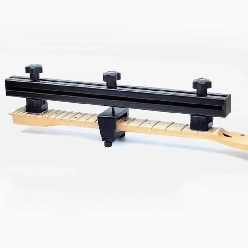 Guitar neck deformation corrector a tool for bending and straightening guitar necks suitable for various guitars including bass