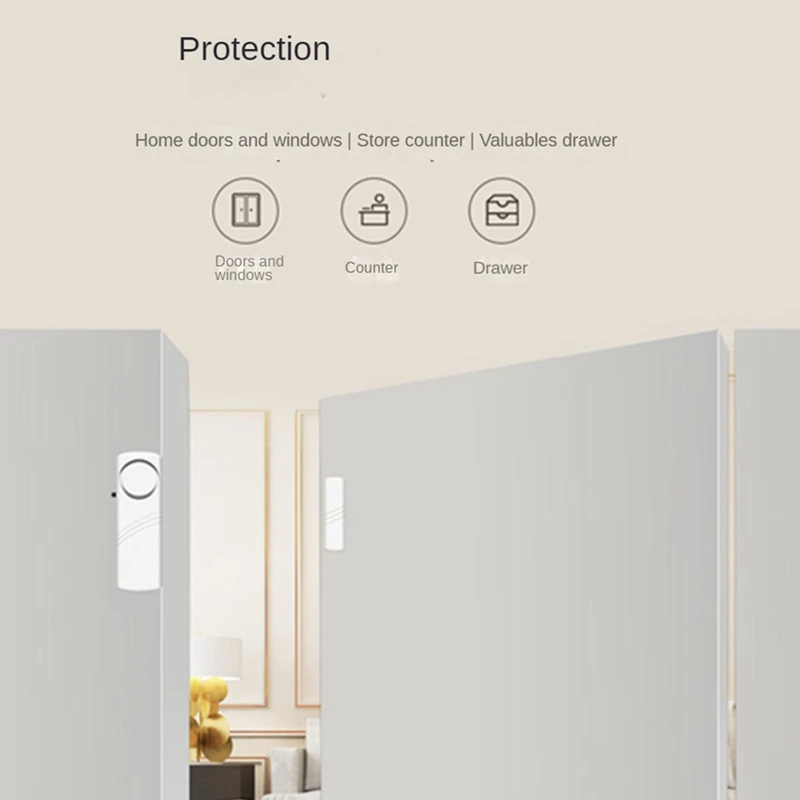 5Set/Lot Wireless Burglar Alarm Door and Window Magnetic Sensor Alarm Smart Home Security Protection Door Window Alarm