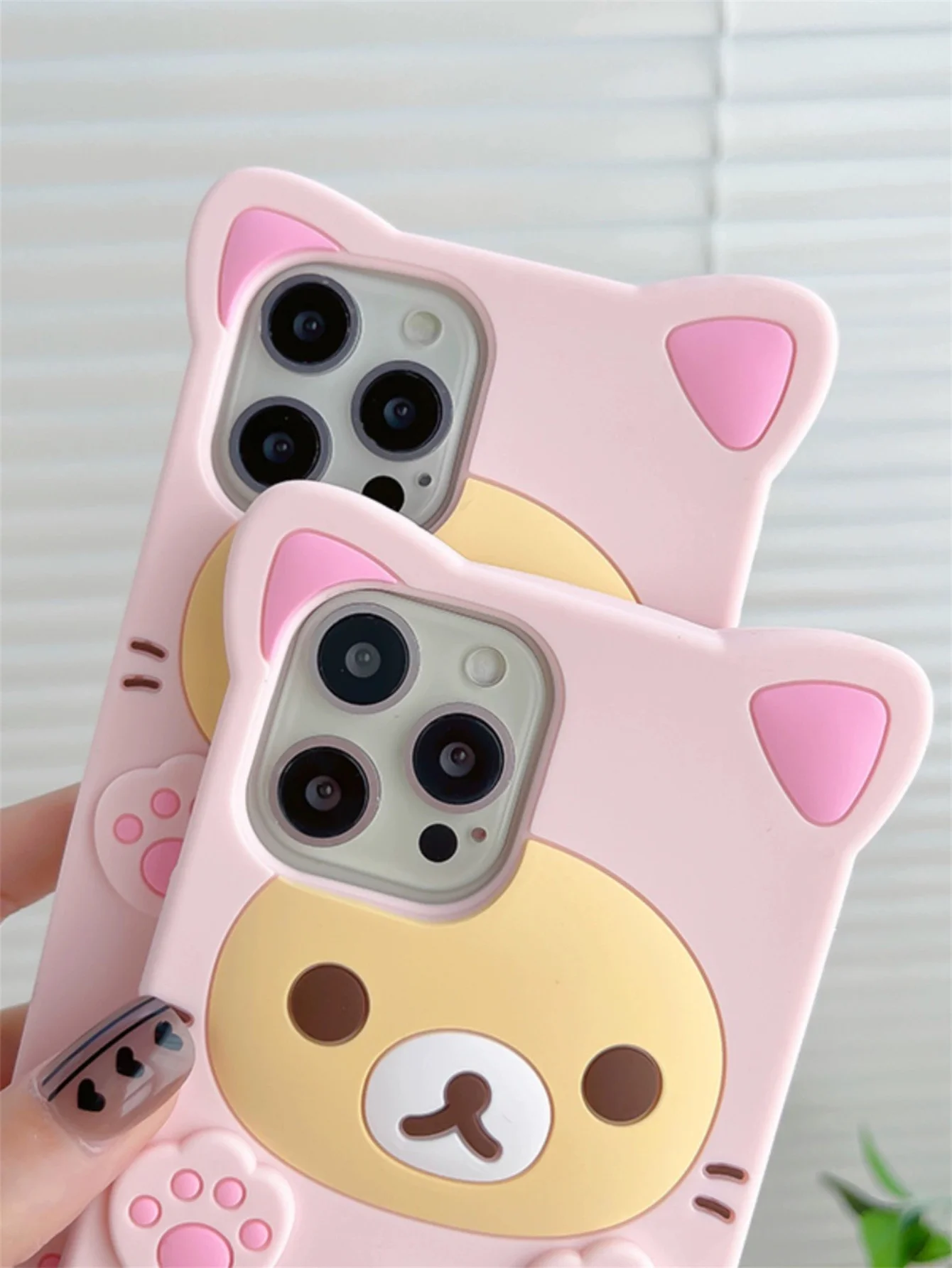 Cute Cartoon Teddy Bear Suitable For 14 Phone Cases iPhone 13 Pro Max 12 Silicone 15 12 Pro Full Package 11 Fall Protection Case