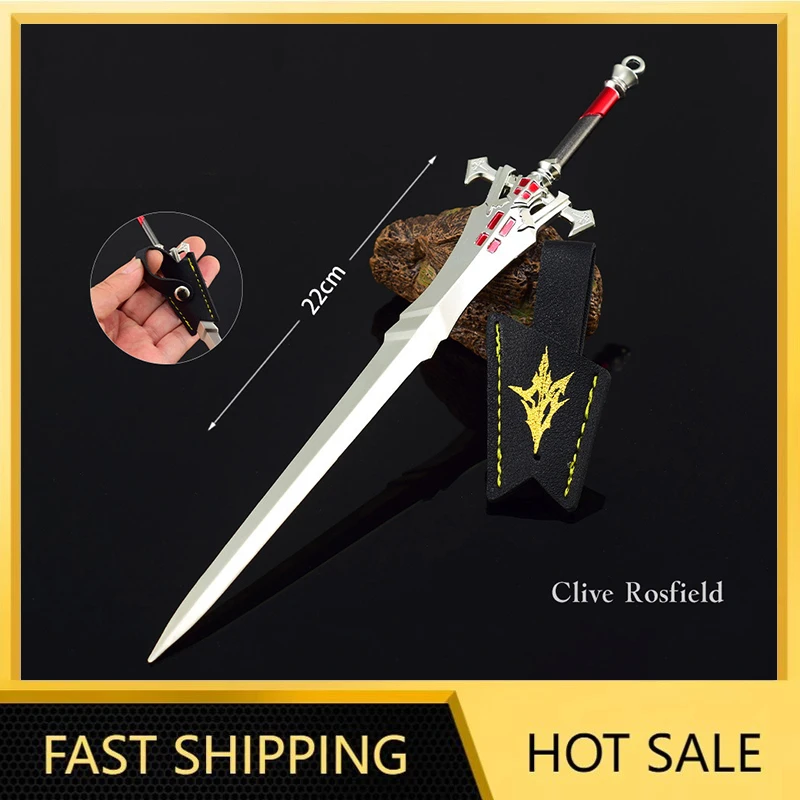 

22 см Invictus Sword Clive Rosfield Final Rodney Murdoch Fantasy XVI FF16 Игровая периферия Металлическая модель оружия Домашний орнамент Ремесла