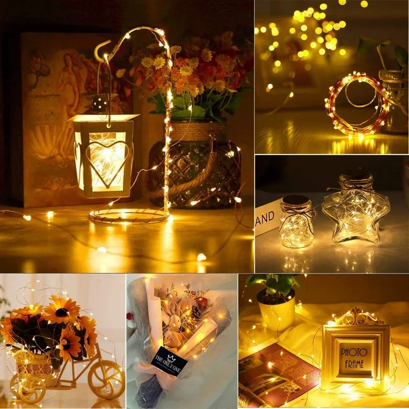 3m Copper Wire Battery Box Garland  Wedding Decoration   Decoration Fairy  Party Decoration String Light