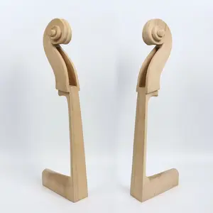 Unfinished vertical double bass neck, white double bass, size 3/4 12 Main Basses - №7