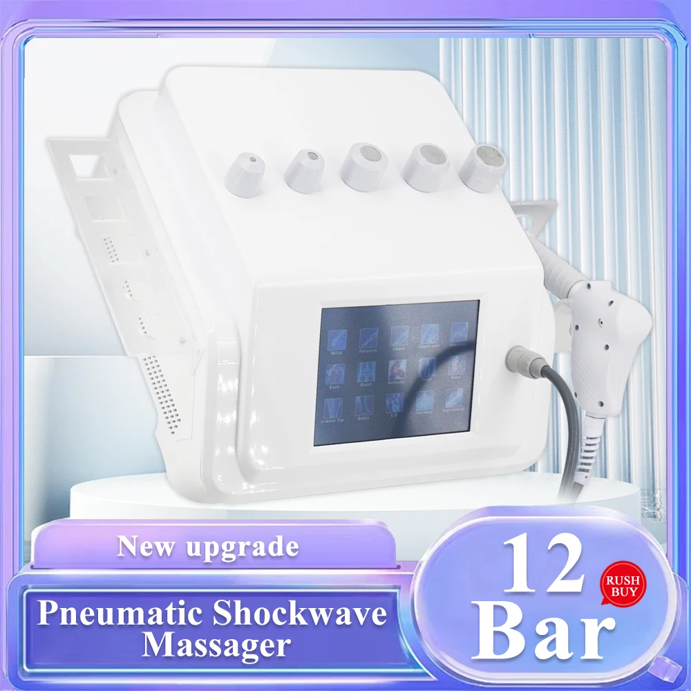 

Pneumatic Shockwave ED Treatment Tennis Elbow Pain Relieve 12 Bar Physical Equipment Shock Wave Therapy Machine Body Massager