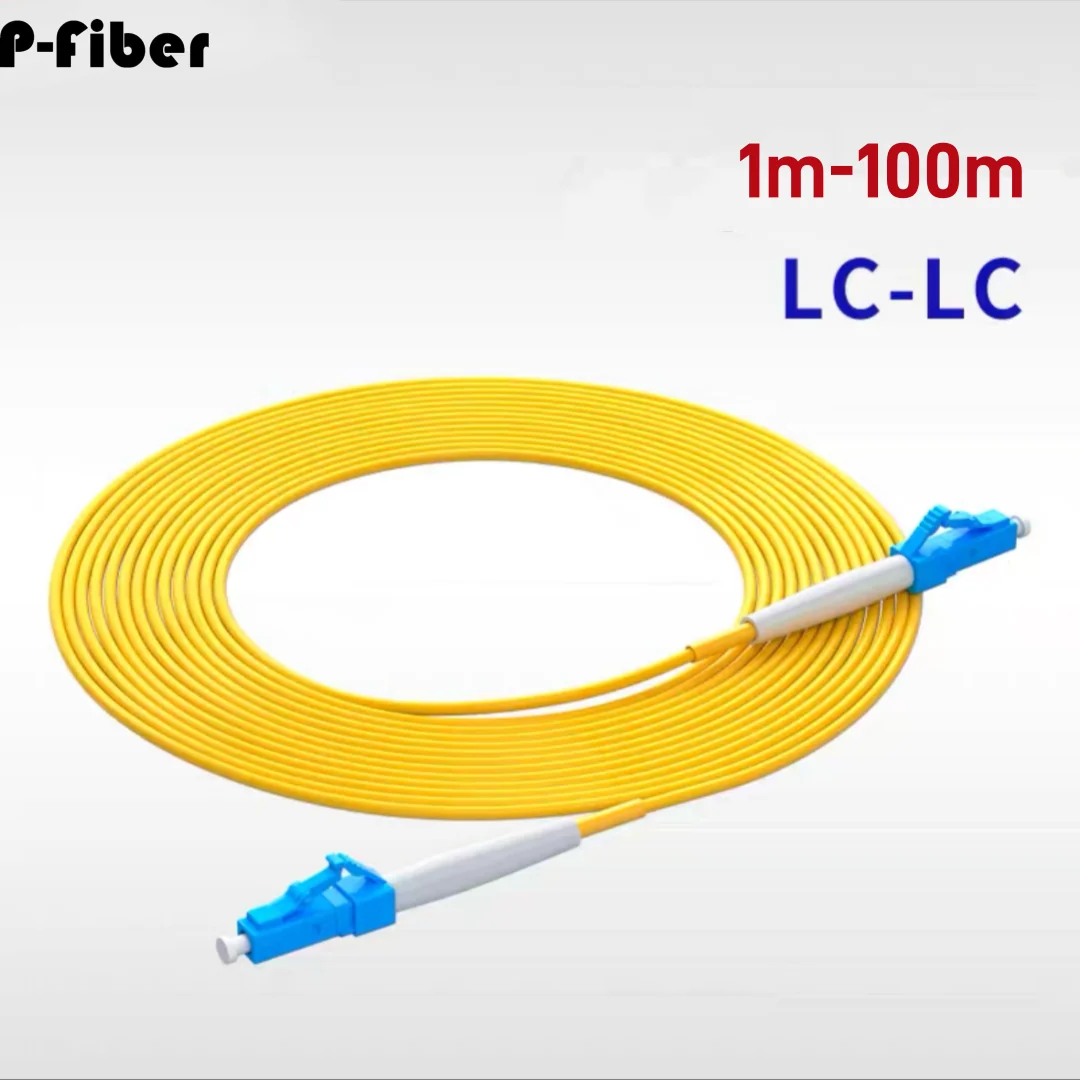 LC-LC UPC SM fiber jumper 1-100m  optical patchcord Simplex 1m 3m 5m 10m 20m 30m 50m 80m 100m cable FTTH P-fiber optic SM