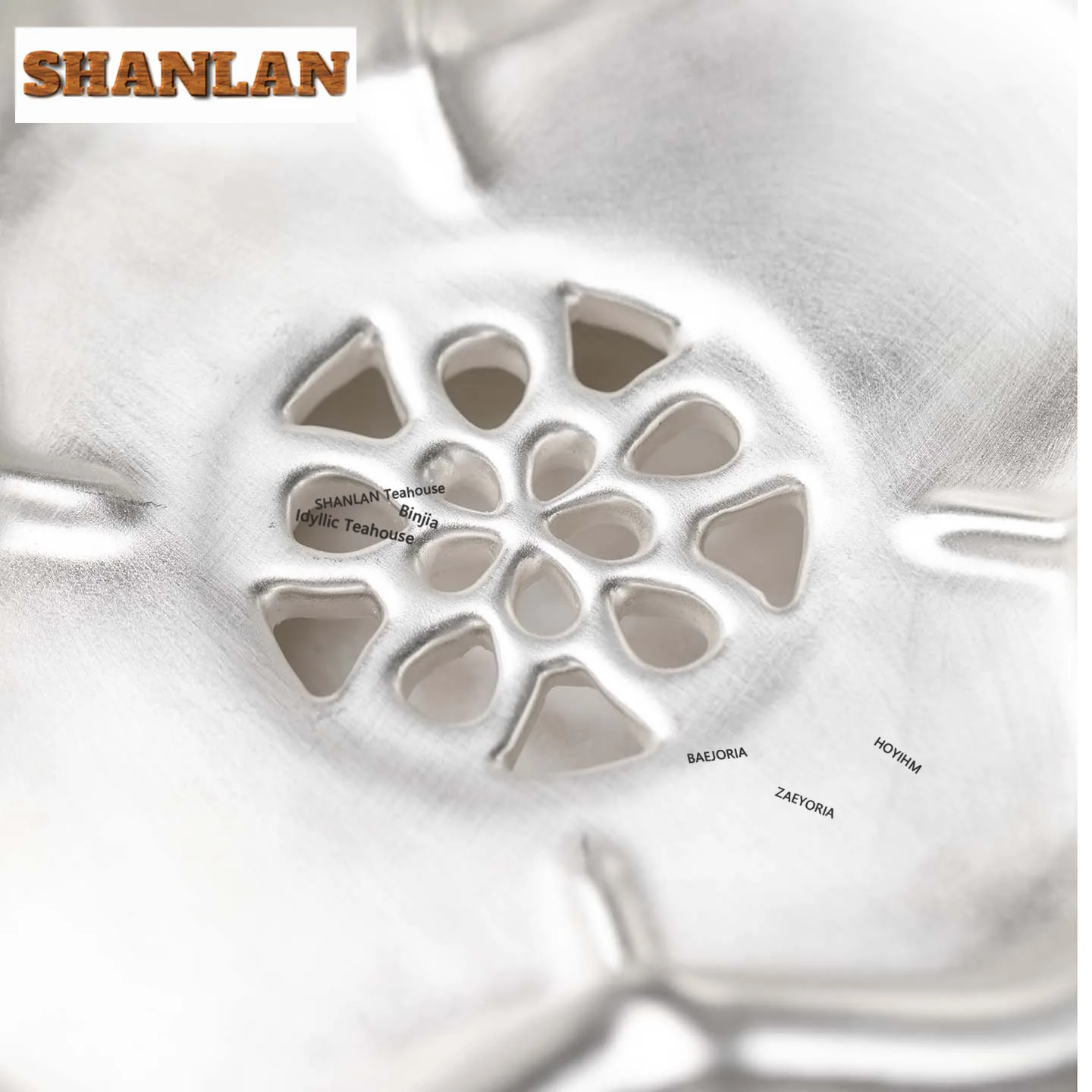 HOYIHM Gilt Silver Begonia Pot Bearing Holder Coffee Cup Holder Dry Bubble Table Tea Tray Coasters Tea Ceremony Decoration Gifts