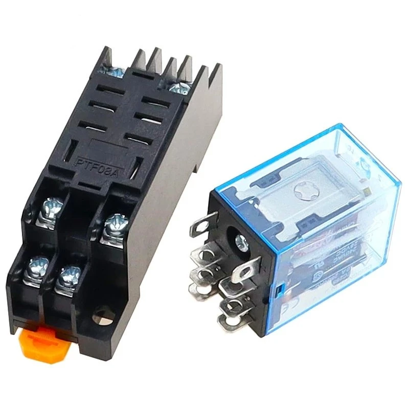 LY2NJ JQX-13F relay Menengah Kecil AC220V DC24V dengan LY2N-J8 dasar pin 10A