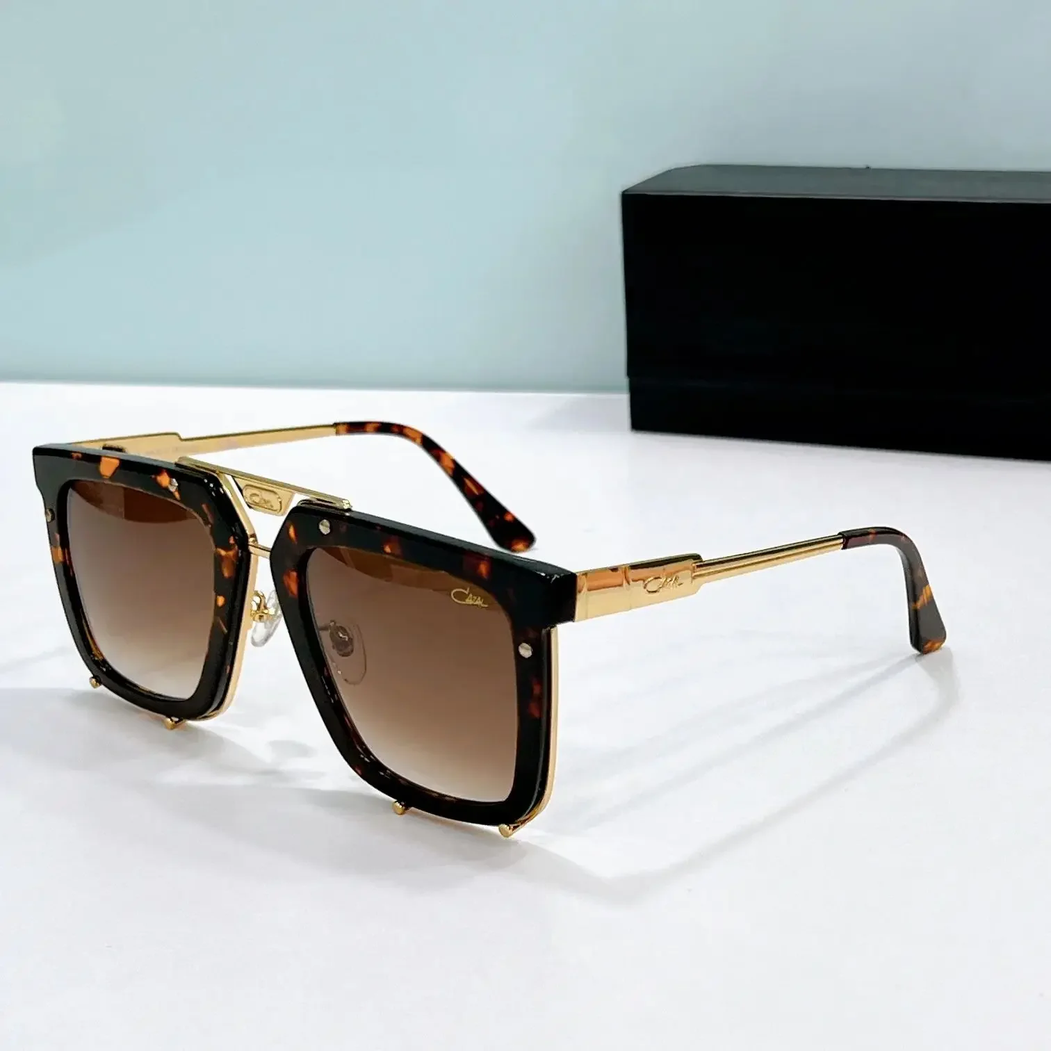 

New Arrival ORIGINALCAZAL MOD648 Premium Alloy+Acetate Frame Men Eyewear Luxury Trendy UV400 Driving Anti-Glare Women Sunglasses