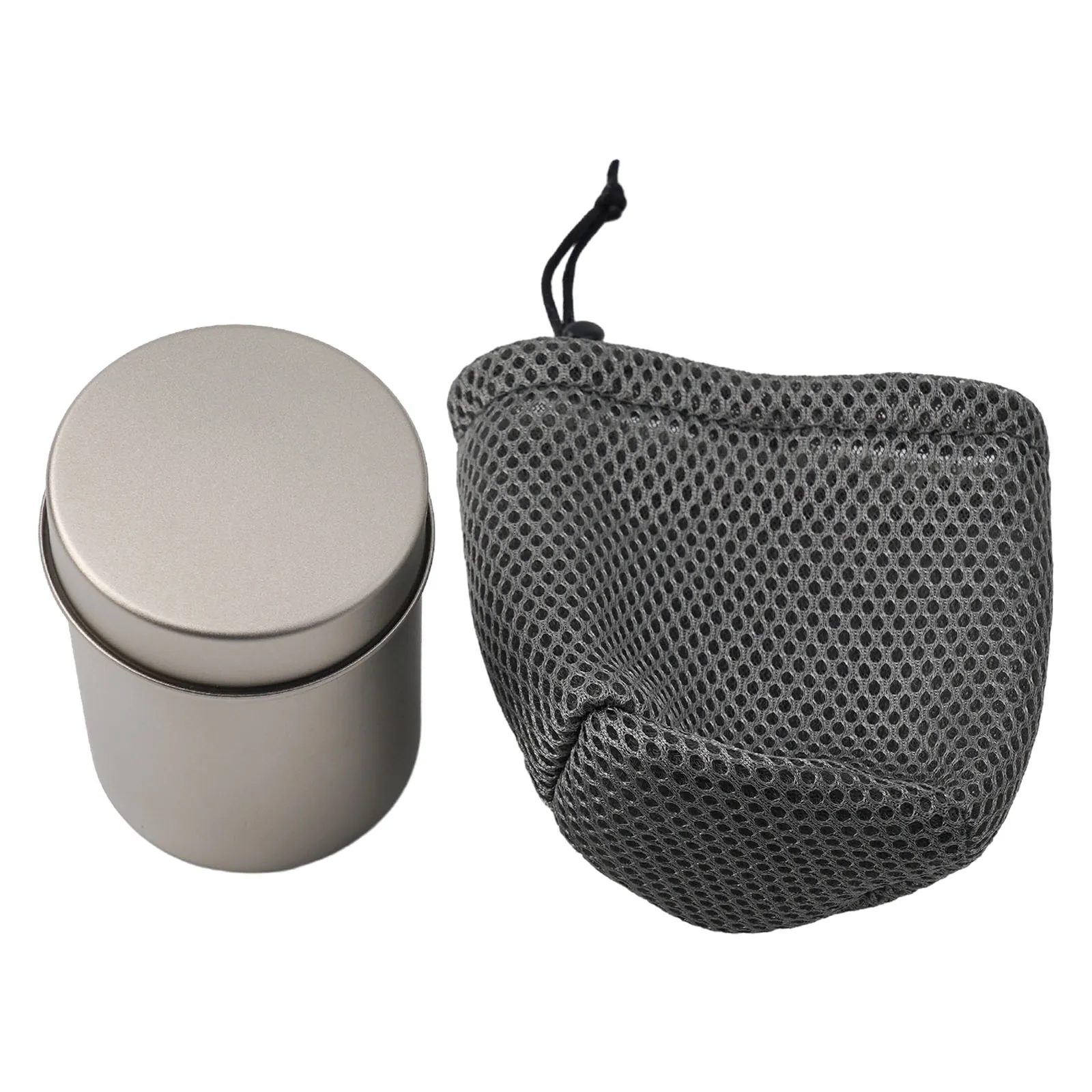 High Quality New Tin Can 280ml Coffee Canister Outdoor Tableware Portable Size Seal Box Tea Container Titanium