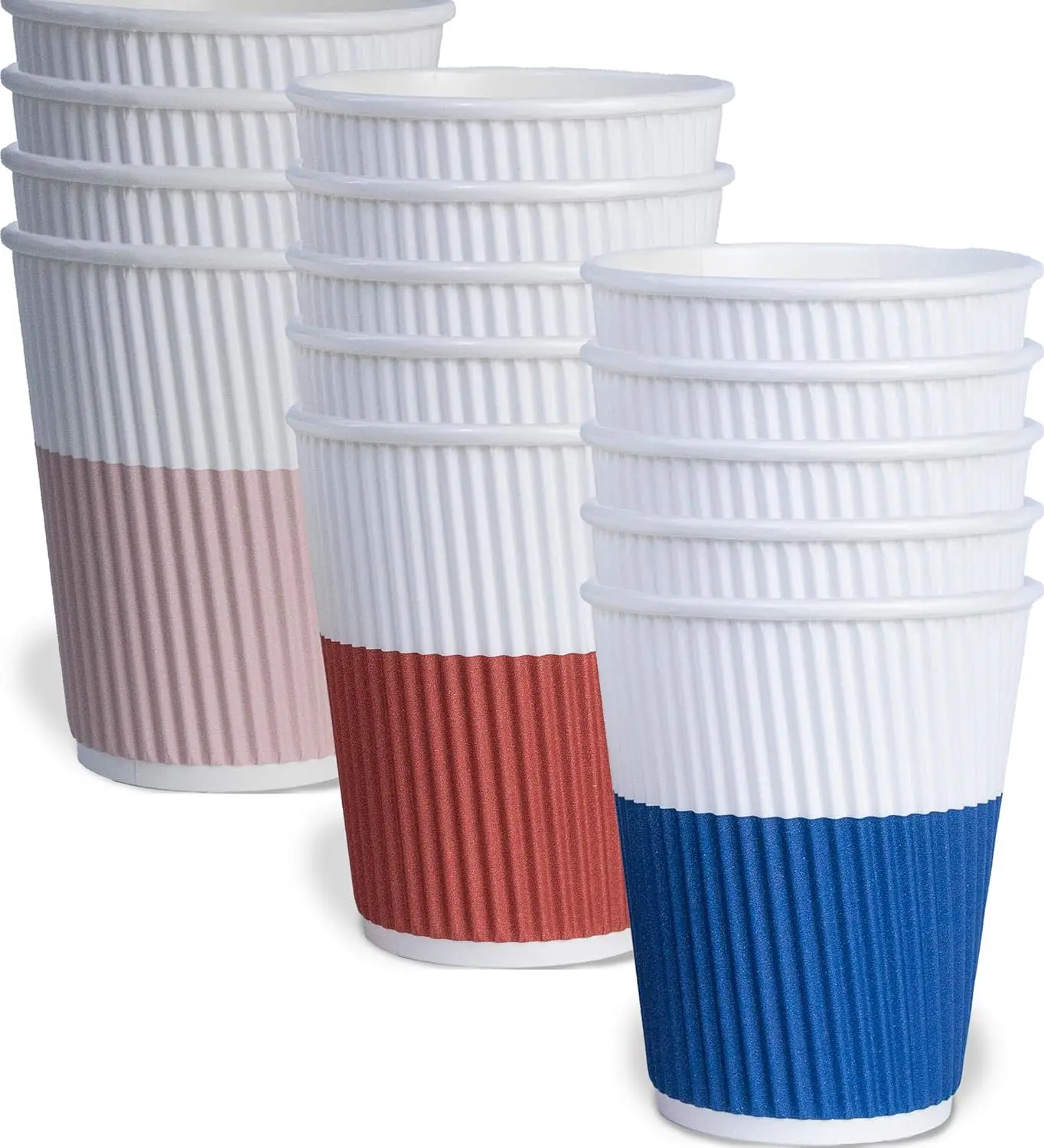 

Paper Cups 8 oz [120 pack] - Biodegradable Compostable Disposable Coffee Cups, No Lids. To Go Coffee