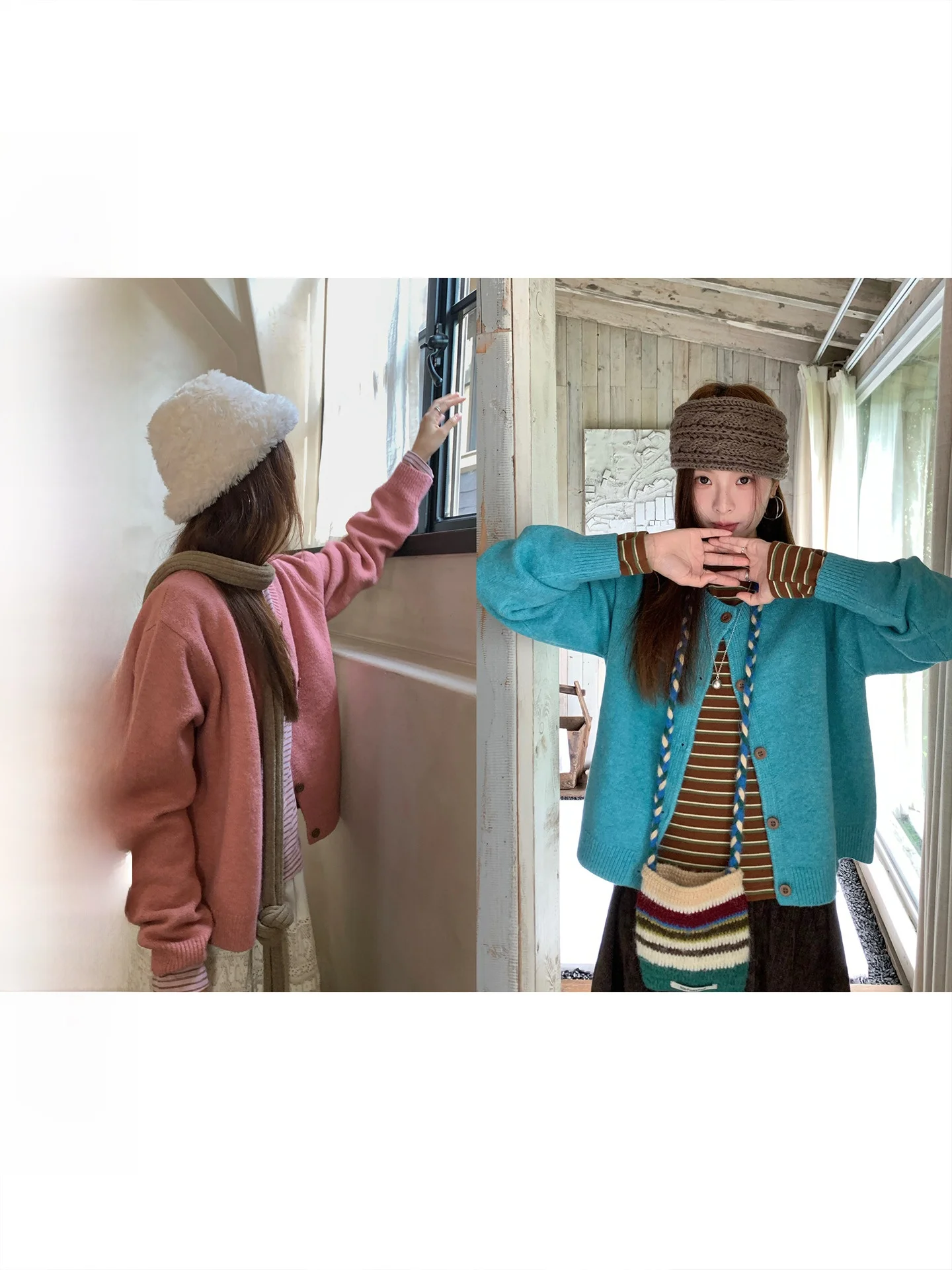 

COK Autumn Winter New Pure Color round Ne Knitted Sweater Long Sve Open Cardigan Women's Regular Fit Commute Sle